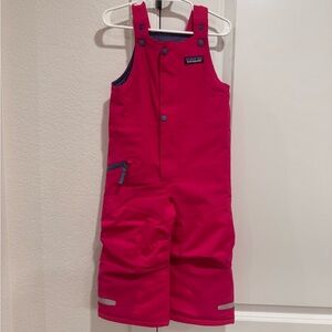 Patagonia Pink and Blue Kids' Snow Bib 2t